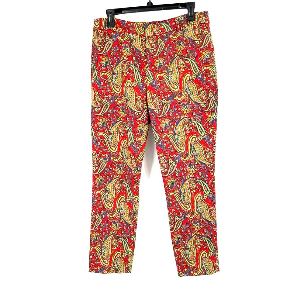 Ralph Lauren women's Paisley‎ Pants Sz 10P Straight Leg Vtg 1990's Y2K